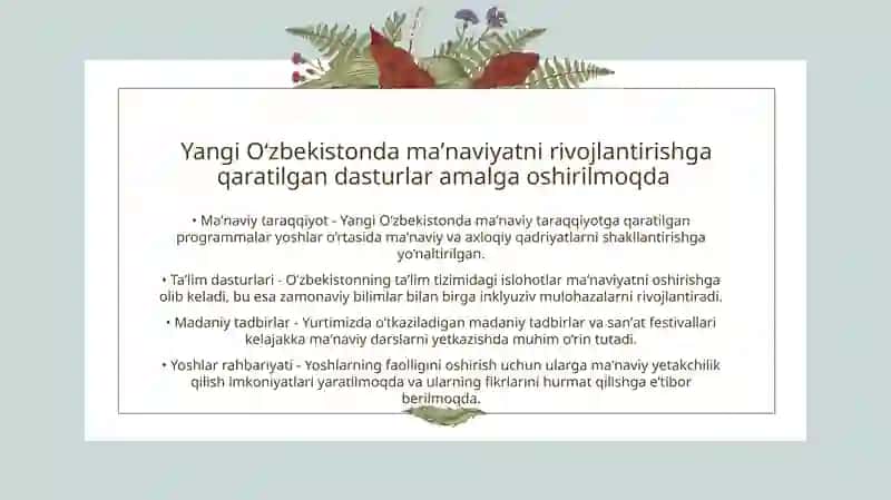 Maʼnaviy taraqqiyot 3