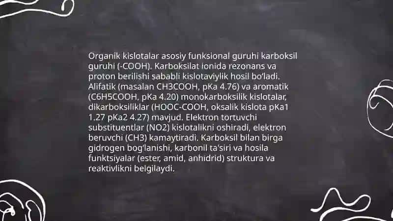 Organik kislota va asoslar 3