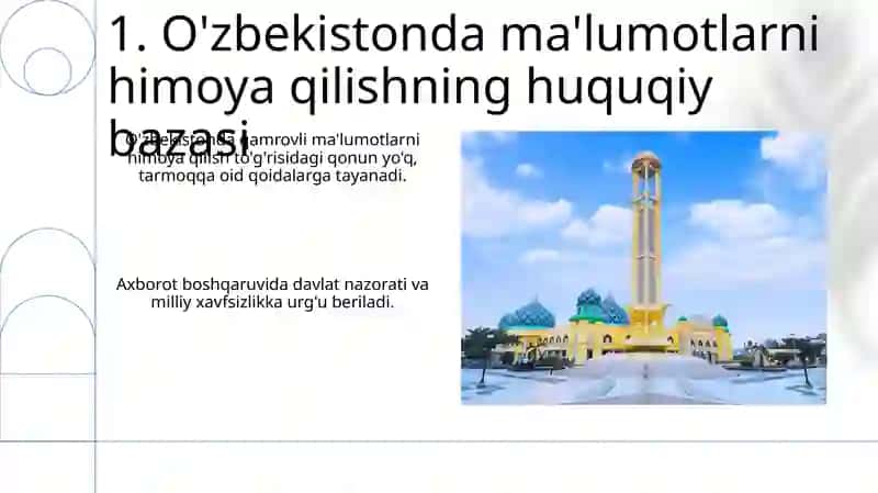 Oʻzbekistonda axborot xavfsizligining manaviy huquqiy asoslari 3