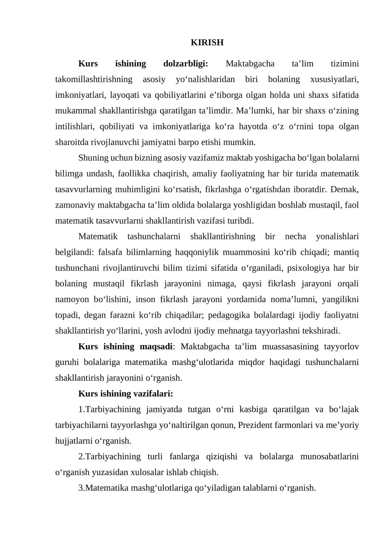 MAKTABGACHA TA'LIM YOSH DAGI BOLALARDA MATEMATIK TUSHUNCHALARNI RIVOJLANTIRISH METODIKASI 3