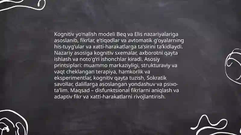 Kognitiv yoʻnalish modeli 3
