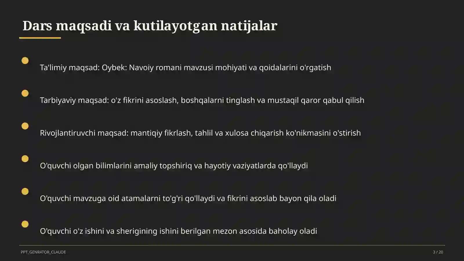 Oybek: Navoiy romani (10-sinf) 3