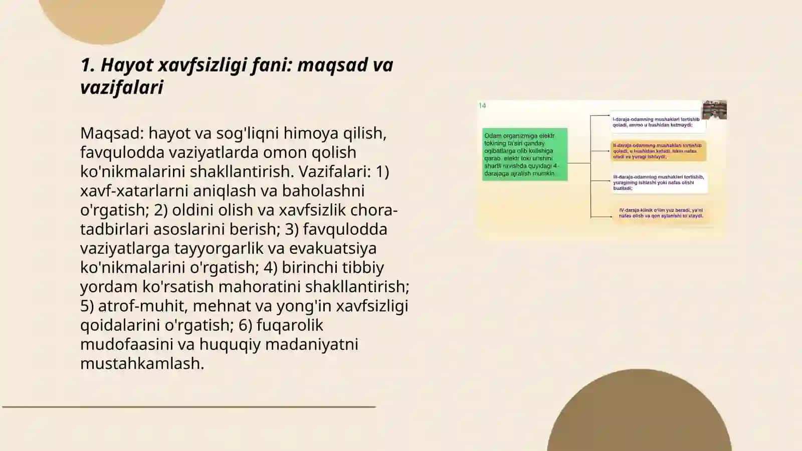Hayot xavfsizligi fani: maqsad va vazifalari 3