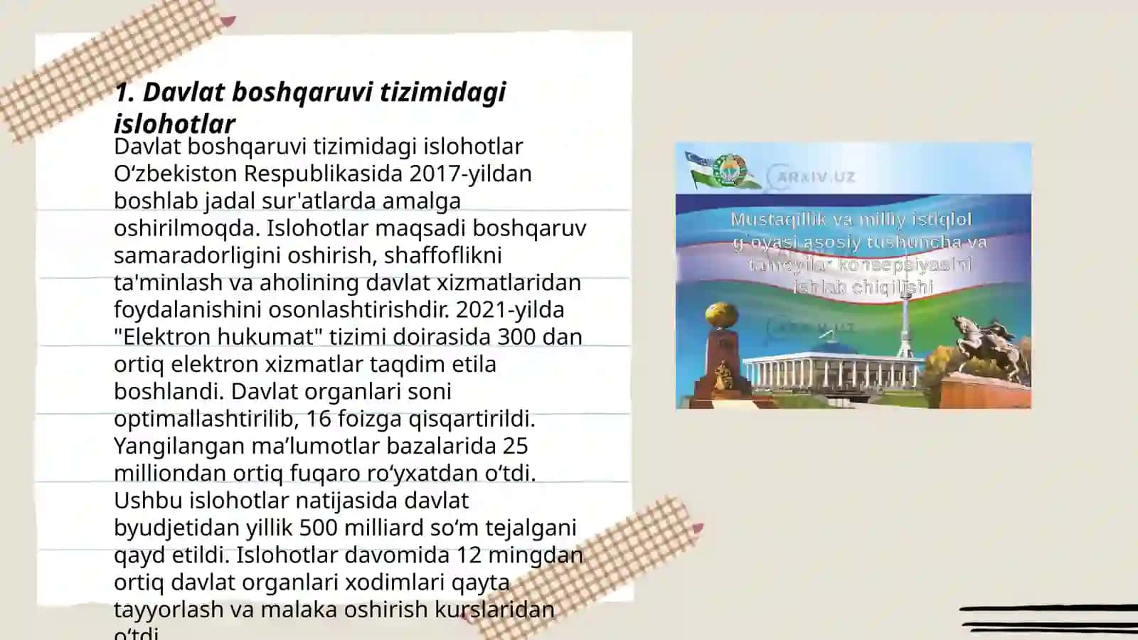 Davlat boshqaruvi tizimidagi islohotlar 3