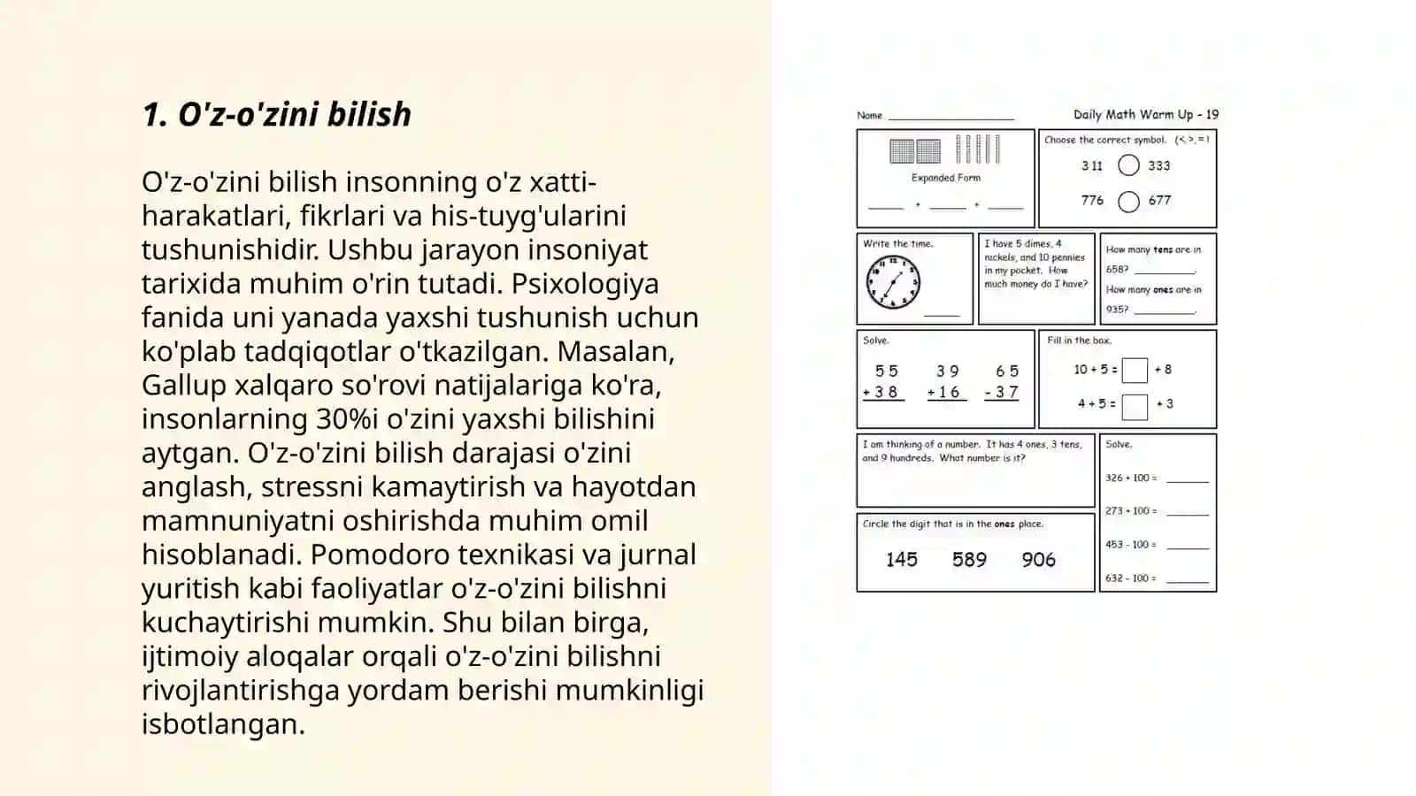 O'z-o'zini bilish 3