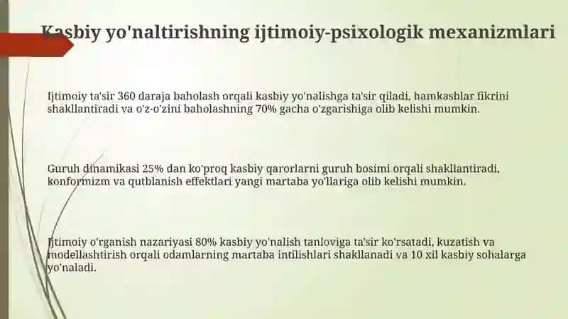 Kasbiy yo'naltirishning ijtimoiy-psixologik mexanizmlari 3