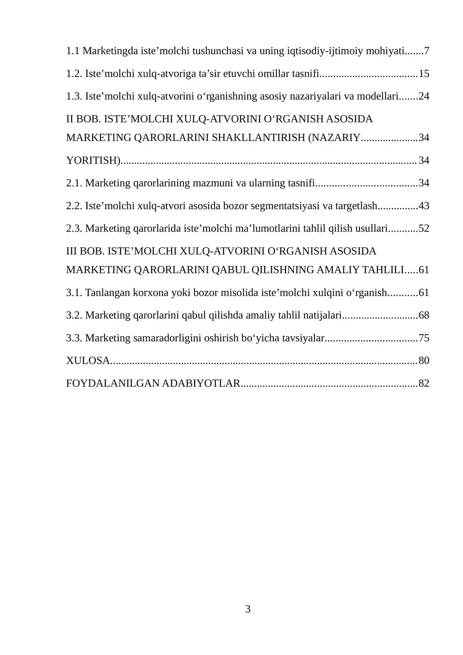 ISTE`MOLCHILARNI XULQ ATVORINI O‘RGANISH ASOSIDA MARKETING QARORLARINI QABUL QILISH 3