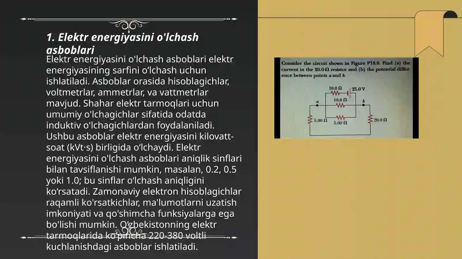 Elektr energiyasini o'lchash asboblari 3