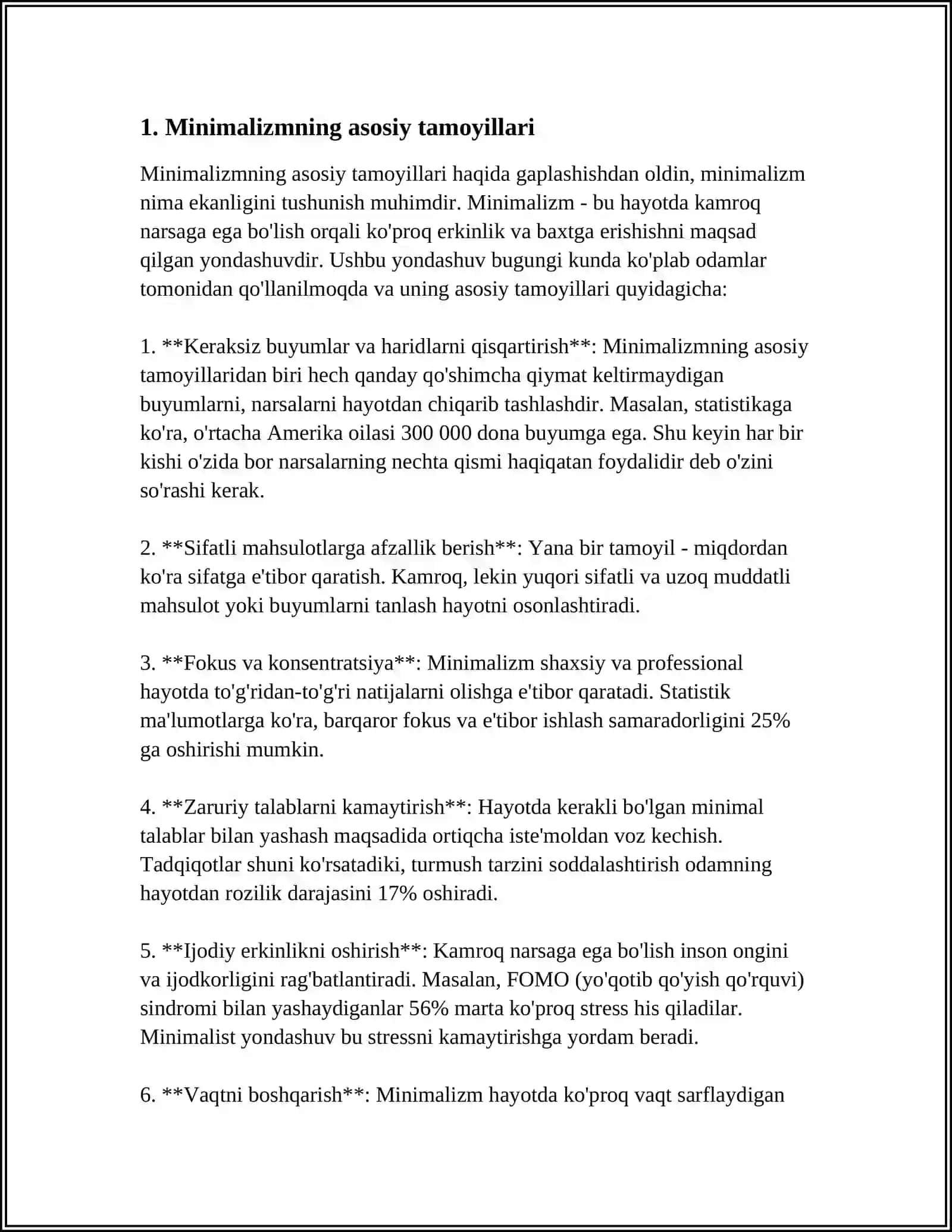MEHMONXONA INTERERIDA MINIMALIZM USLUBI 3