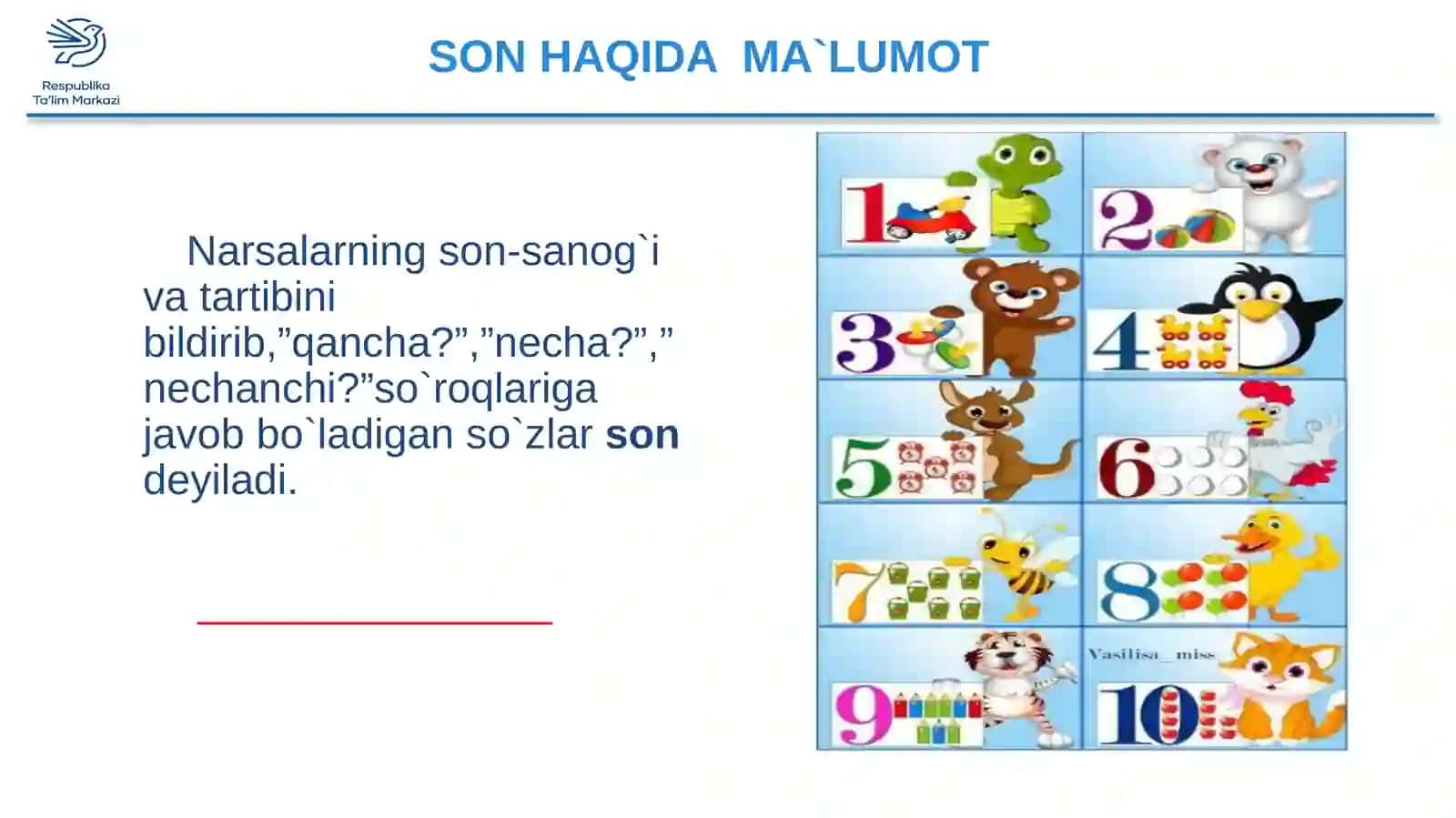 SANOQ SONLAR 3