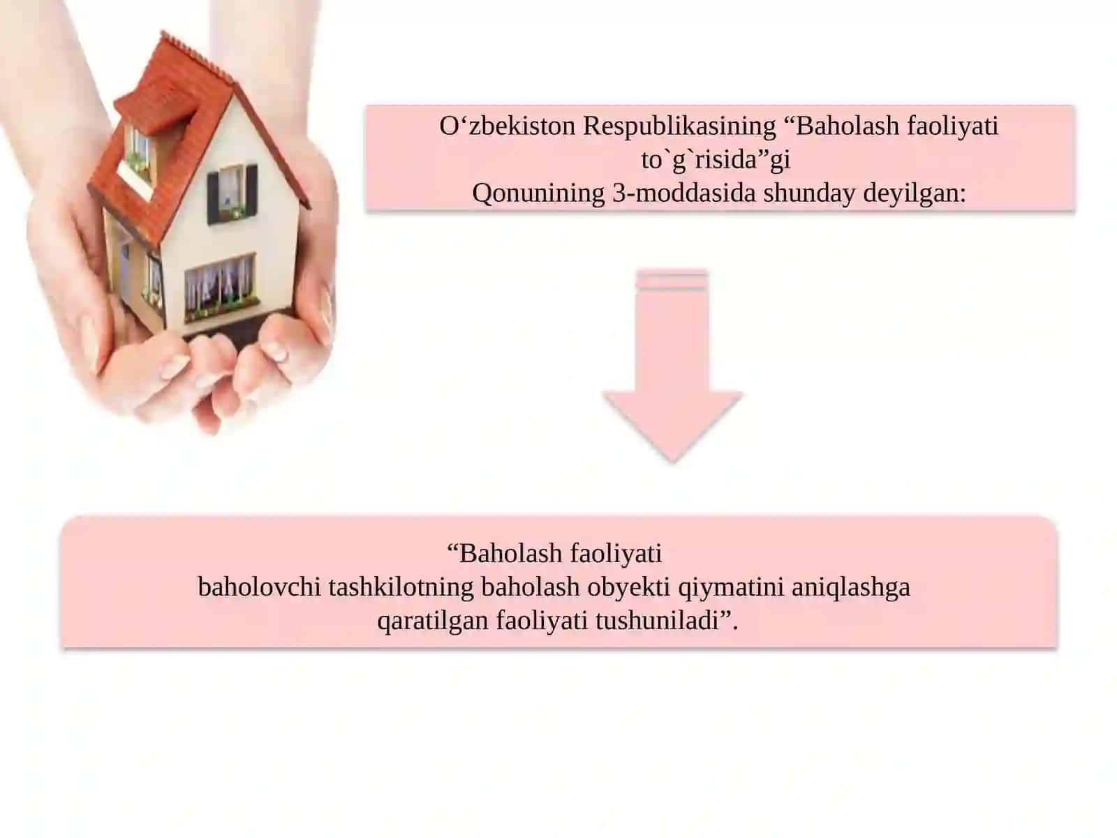 MULK QIYMATINI BAHOLASH FAOLIYATI TUSHUNCHASI VA MAZMUNI 3