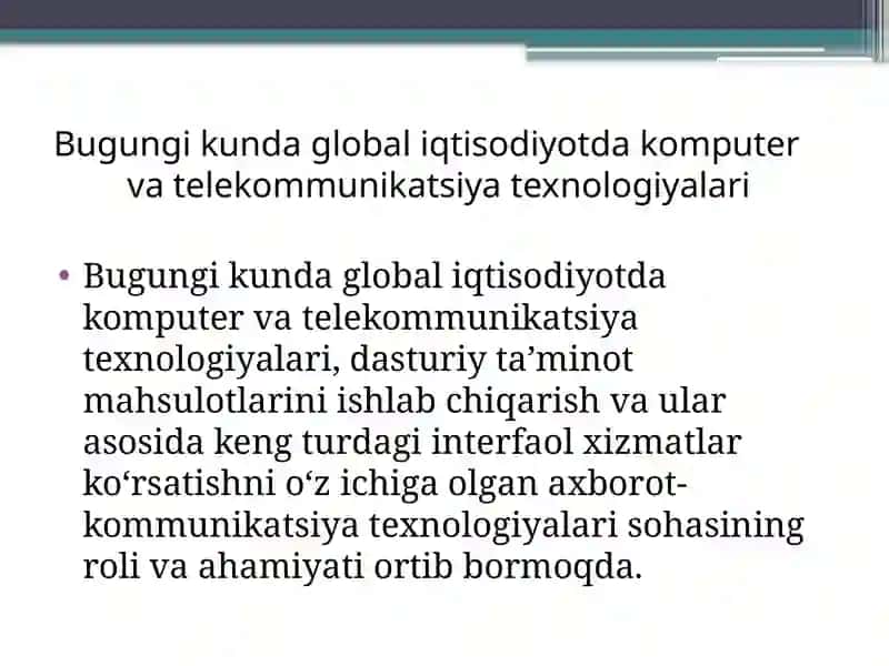 3D texnologiyalari rivojlanishi 3