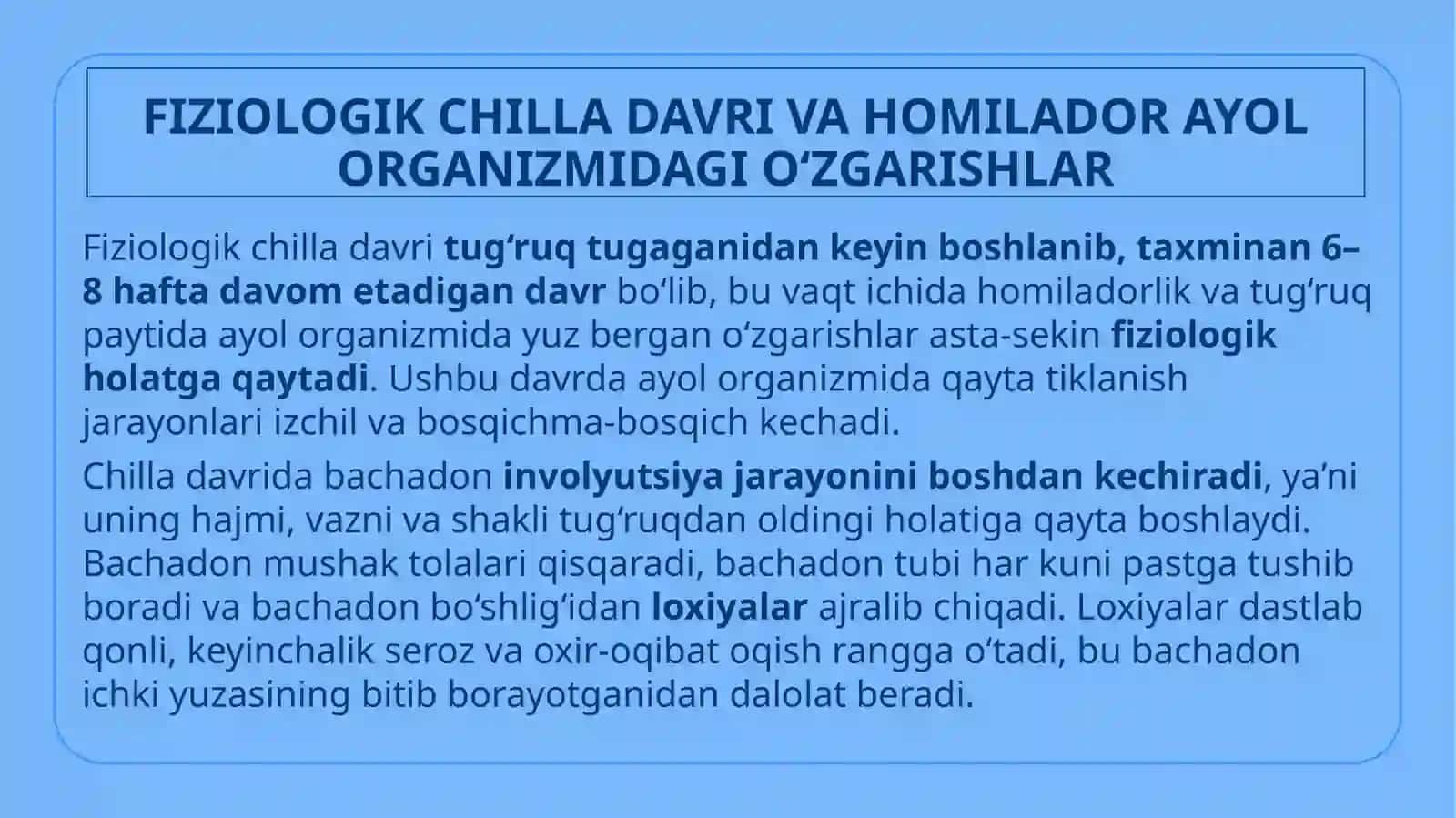 Fiziologikchilla davri va homiladorlik 3