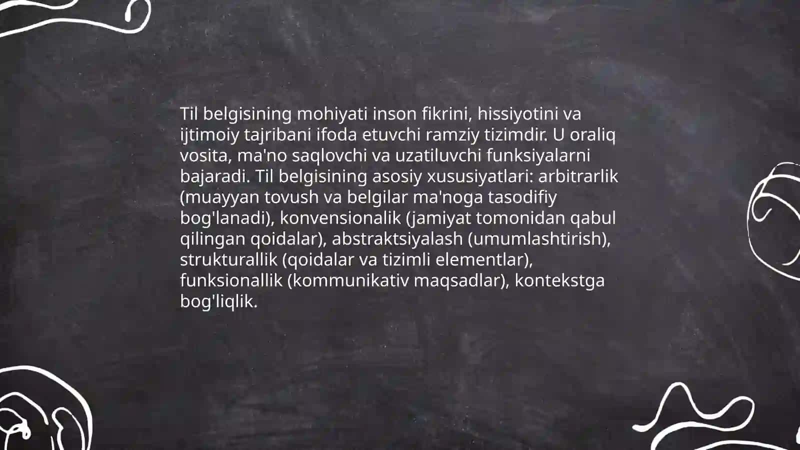 Tilning belgi sifatidagi tasnifi 3