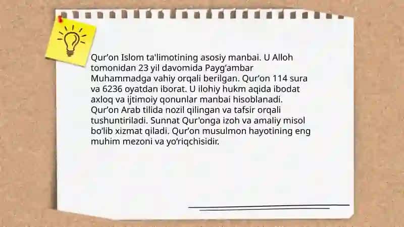 Islom ta'limotining manbalari 3