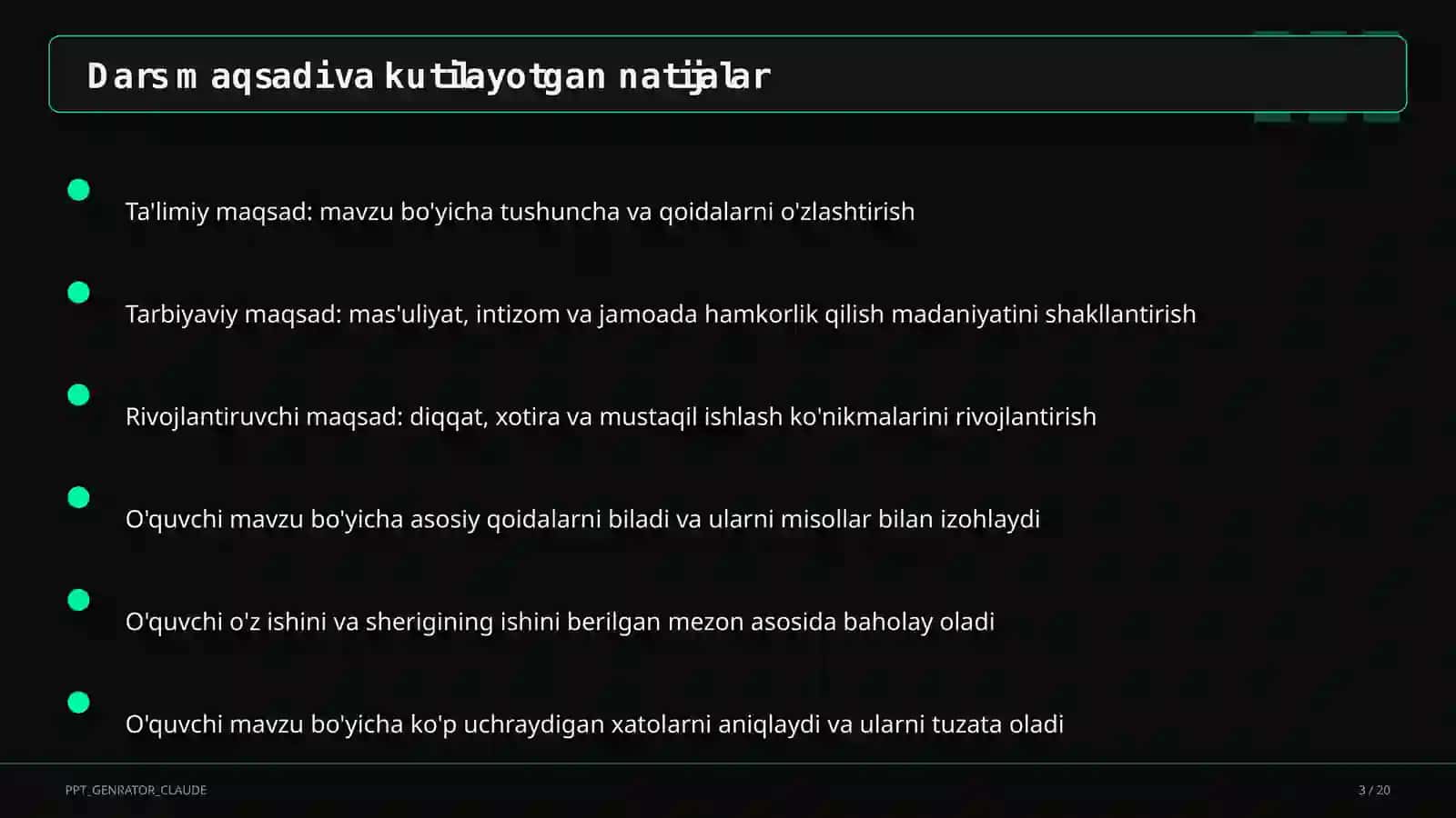 Huquq va iqtisodiyot asoslari (9–11) — o'qituvchilar uchun 3