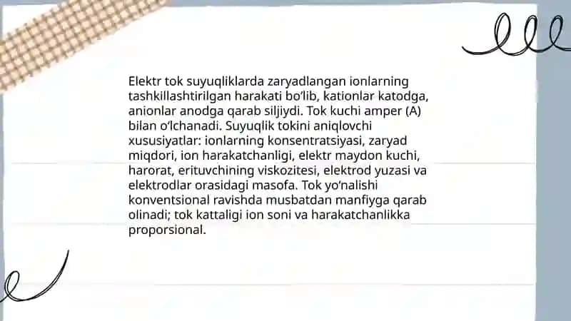 Faradeyning elektroliz qonuni 3