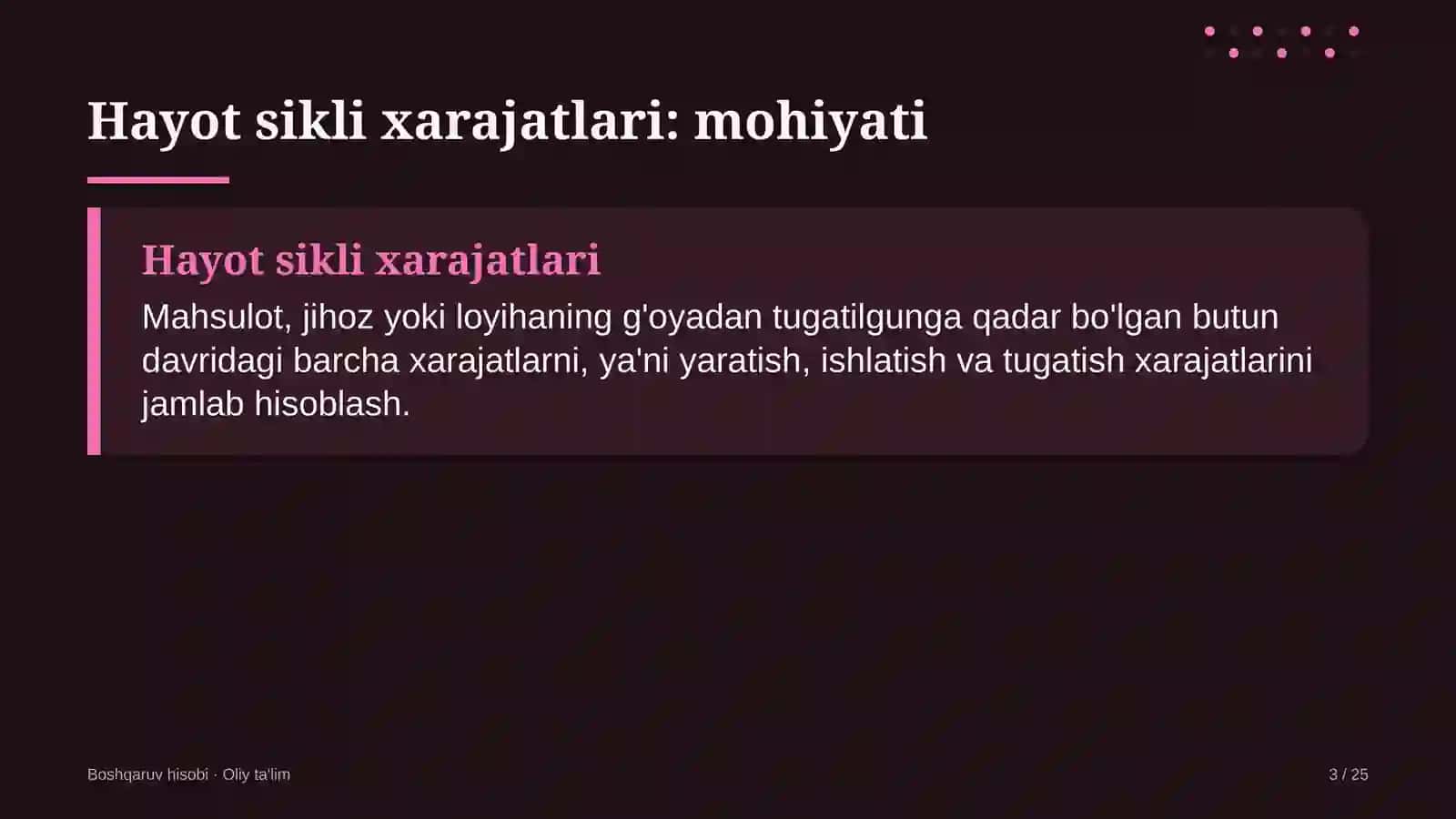 elektron hujjat aylanishi tizimlarida hayot sikli bo'yicha xarajatlarni hisoblash 7822 3