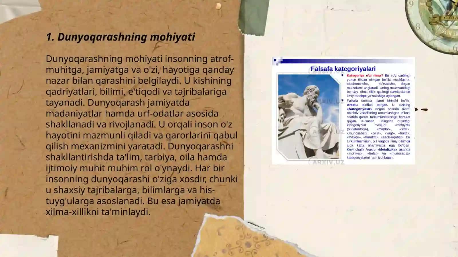 Dunyoqarashning mohiyati, tuzilishi va funksiyalari 3