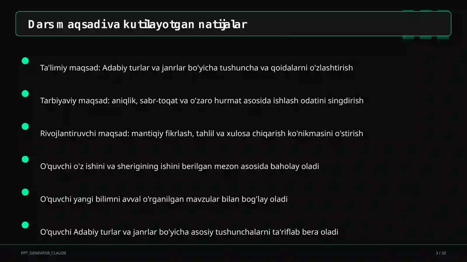 Adabiy turlar va janrlar (10-sinf) 3