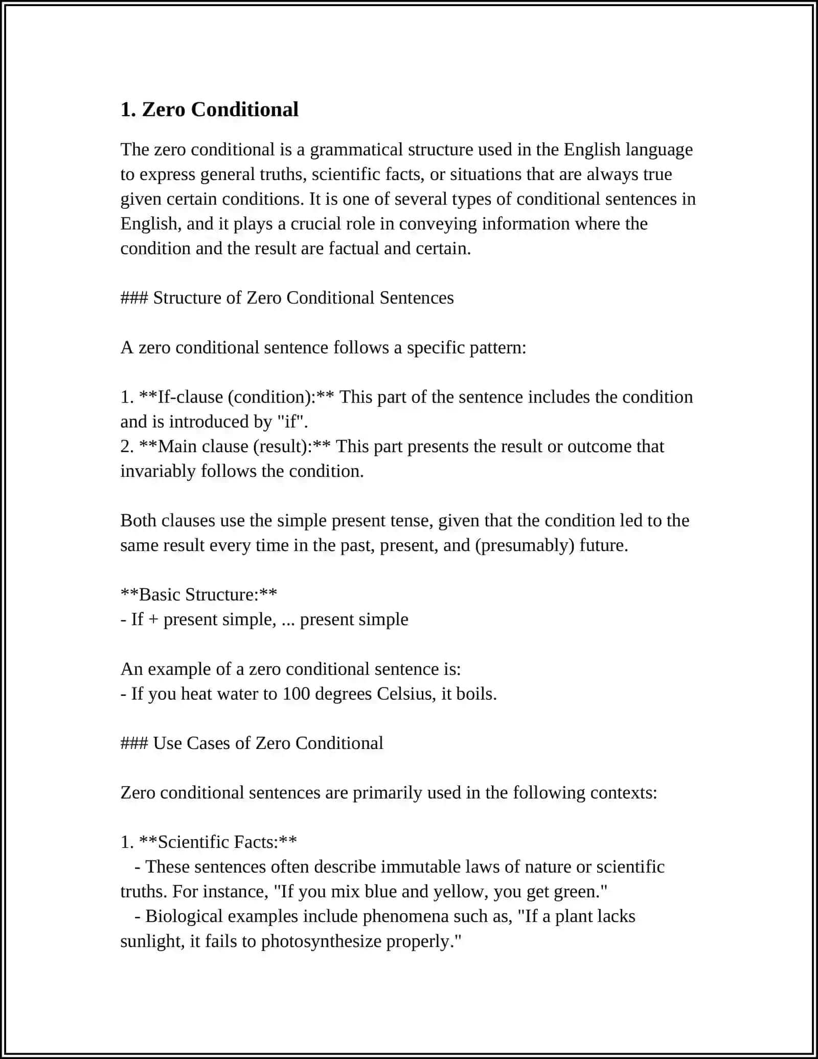 Zero Conditional 3