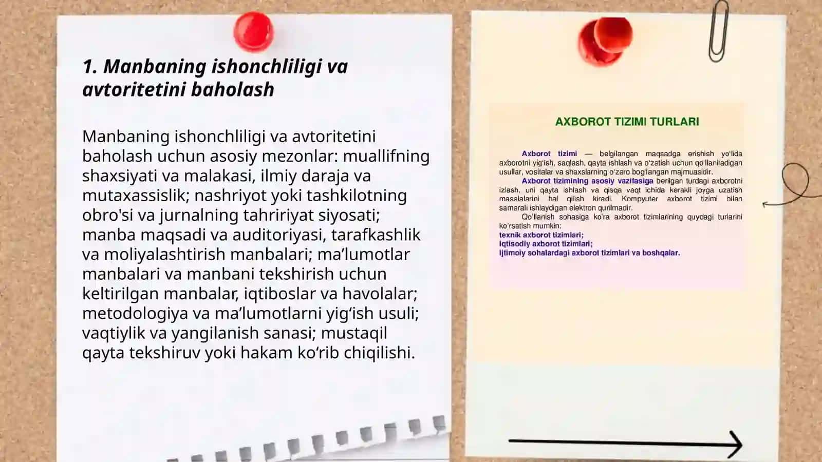 Axborot manbaalarini tanqidiy tahlil qilish va baholash ko’nikmalari 3