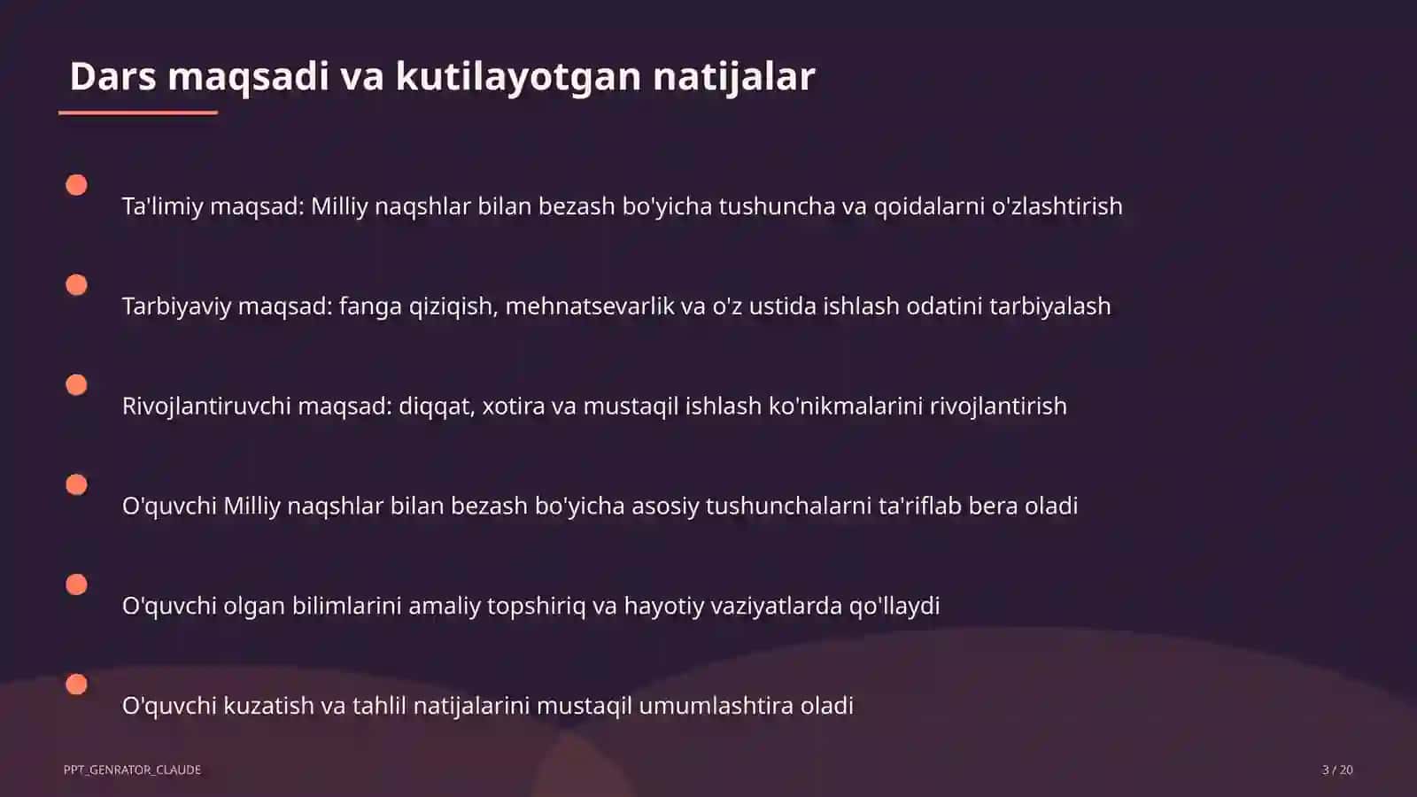 Milliy naqshlar bilan bezash (3-sinf) 3