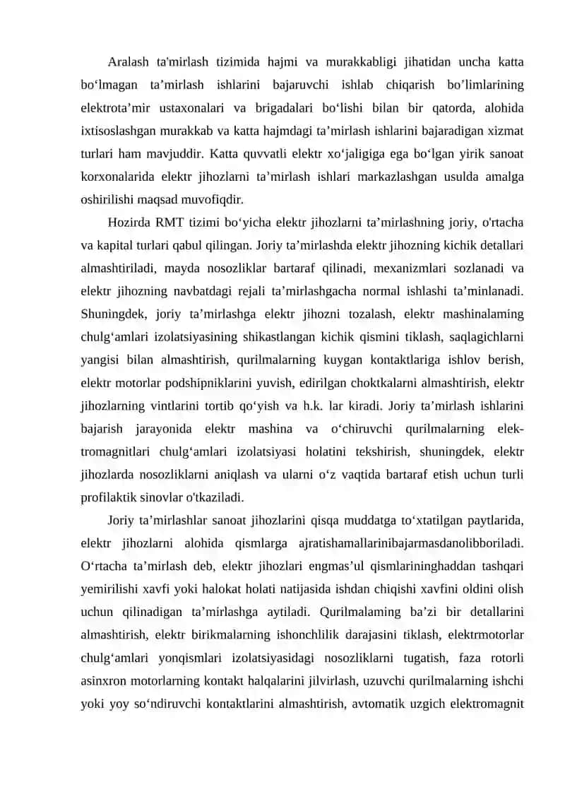 Sanoat jihozlarini ta’mirlash 3