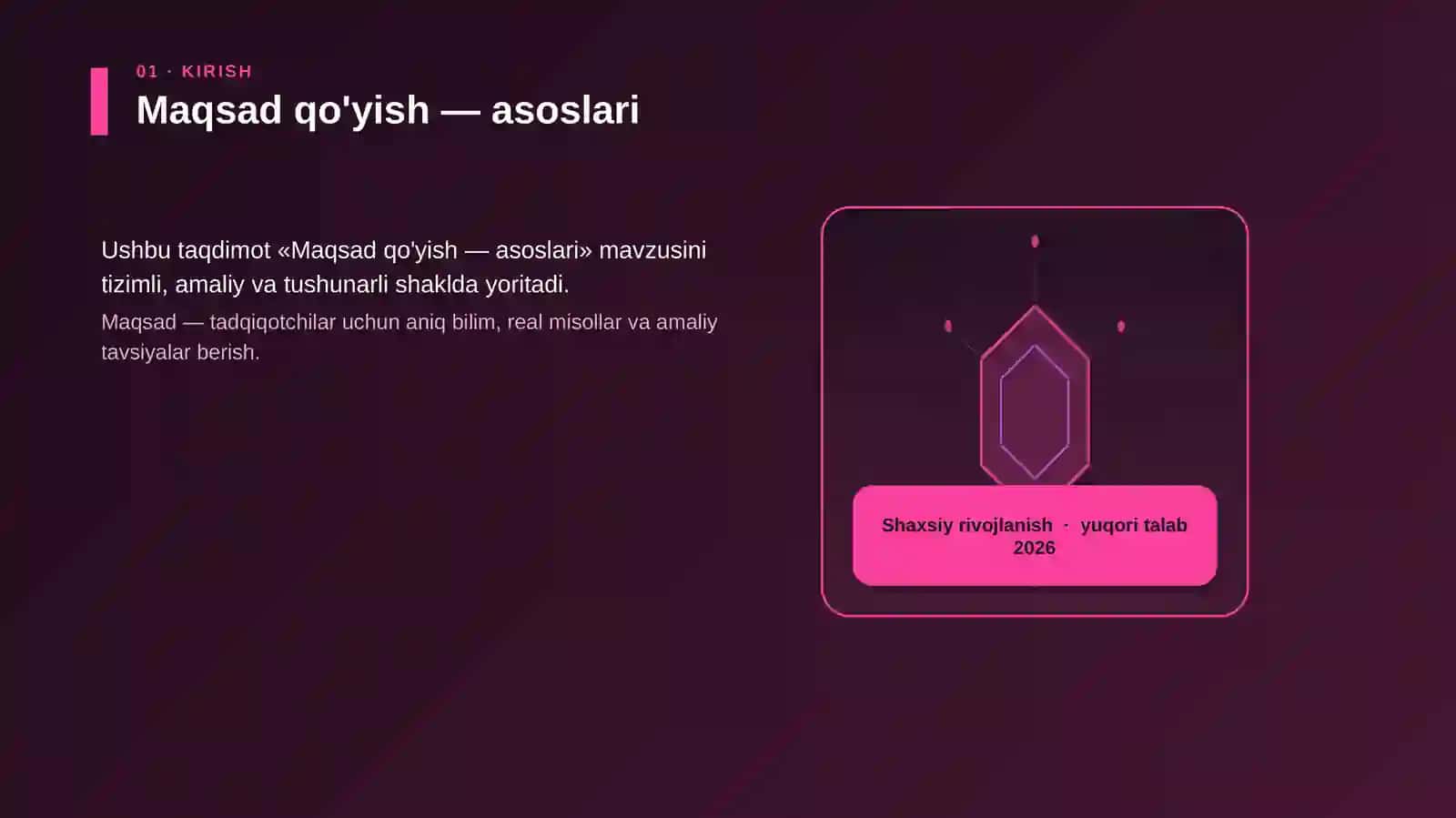 Maqsad qo'yish — asoslari 3