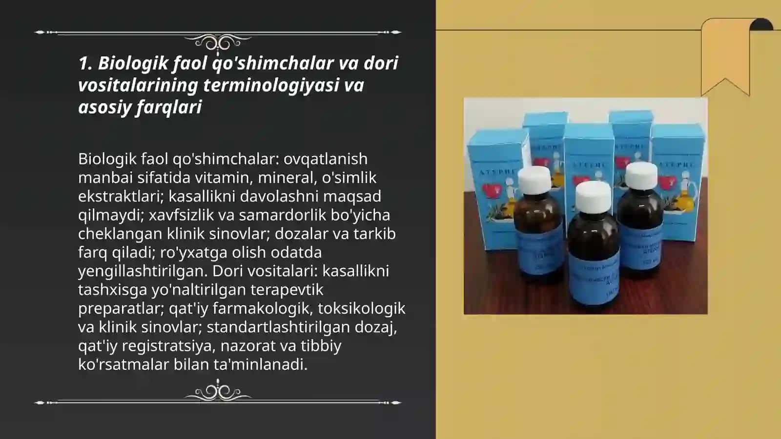 Biologik faol qo'shimchalar va dori vositalarining terminologiyasi va asosiy farqlari 3