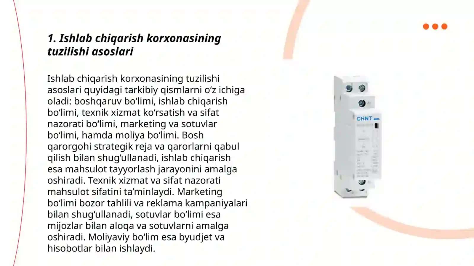 NMKT 105-21S Guruh Talabasi Mirzahatamova Diyoraning Soha Korxonalrini Loyihalash Asoslari Fanidan Tayorlagan Taqdimoti 3