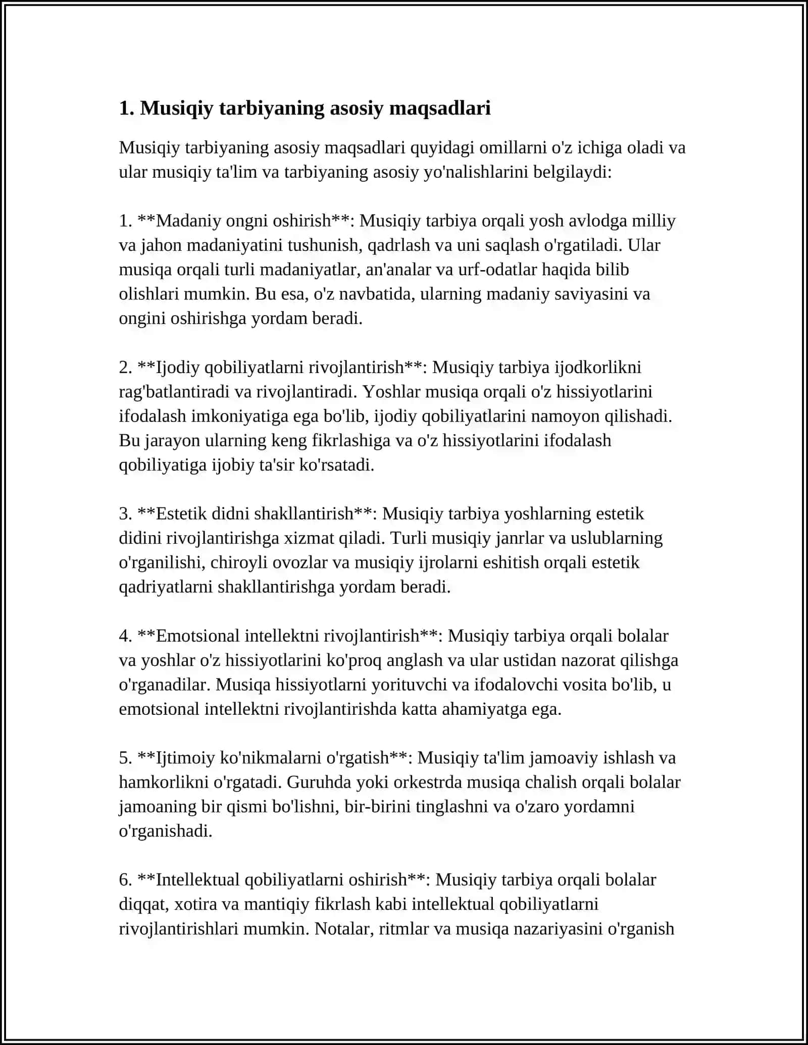MAKTABGACHA TAʼLIM MUASSASASIDA MUSIQAVIY TARBIYANING MAQSAD VA VAZIFALARI 3