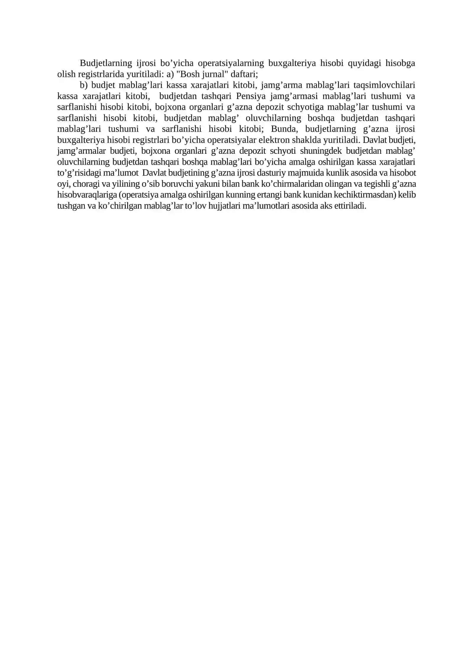 Davlat byudjeti ijrosi hisobining tashkiliy - uslubiy jihatlari 3