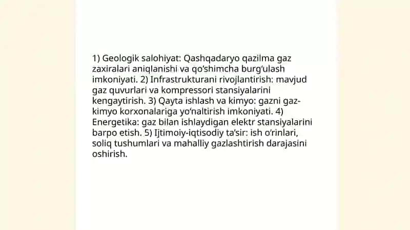 Gaz Sanoatining Istiqbolli Hududlari 3