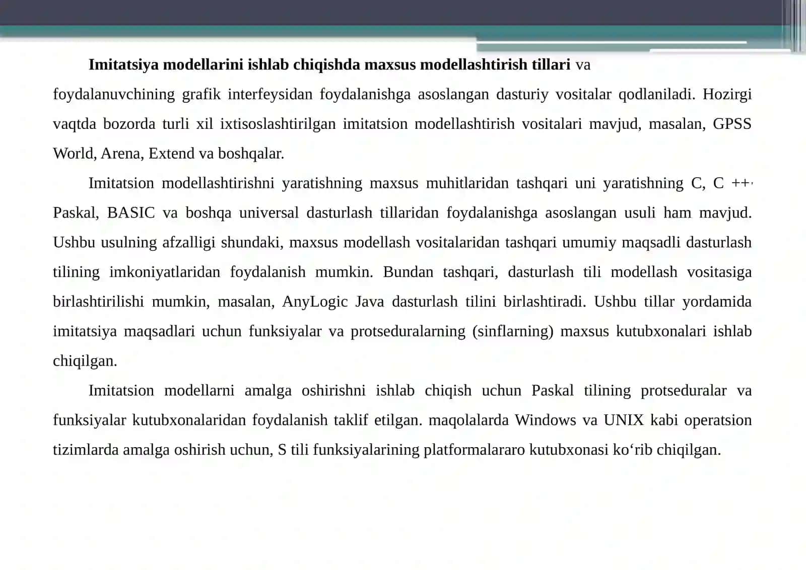 Modeldagiasosiyobyektlar,CloudSimplatformasi,CDOSimsimulyatori 3