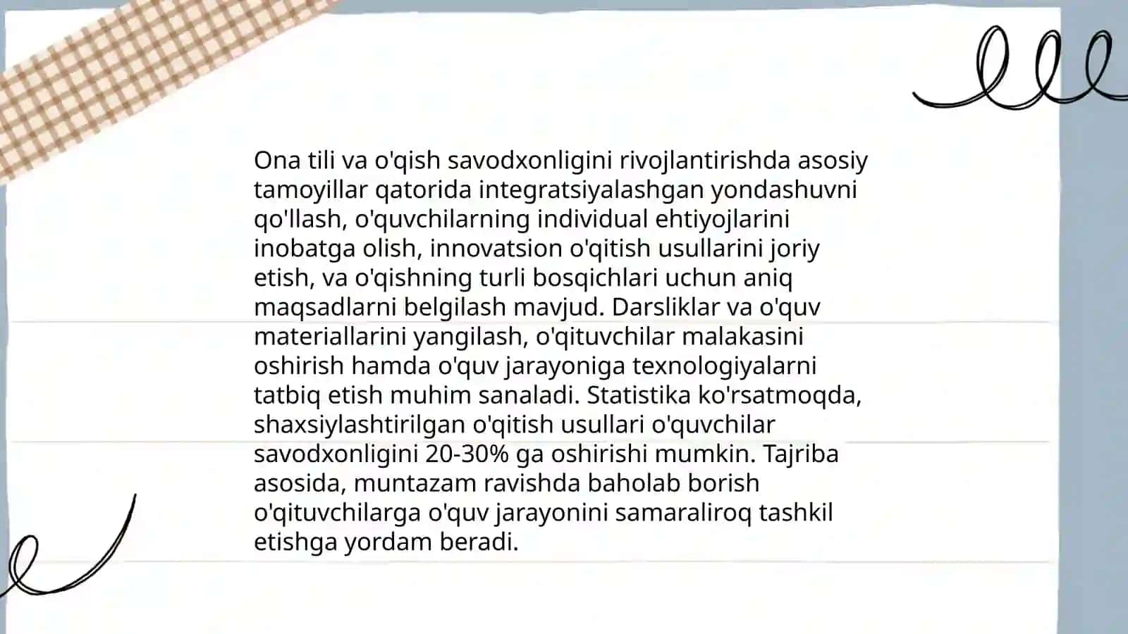 Ona tili va o'qish savodxonligini o'qitish tamoyillari 3