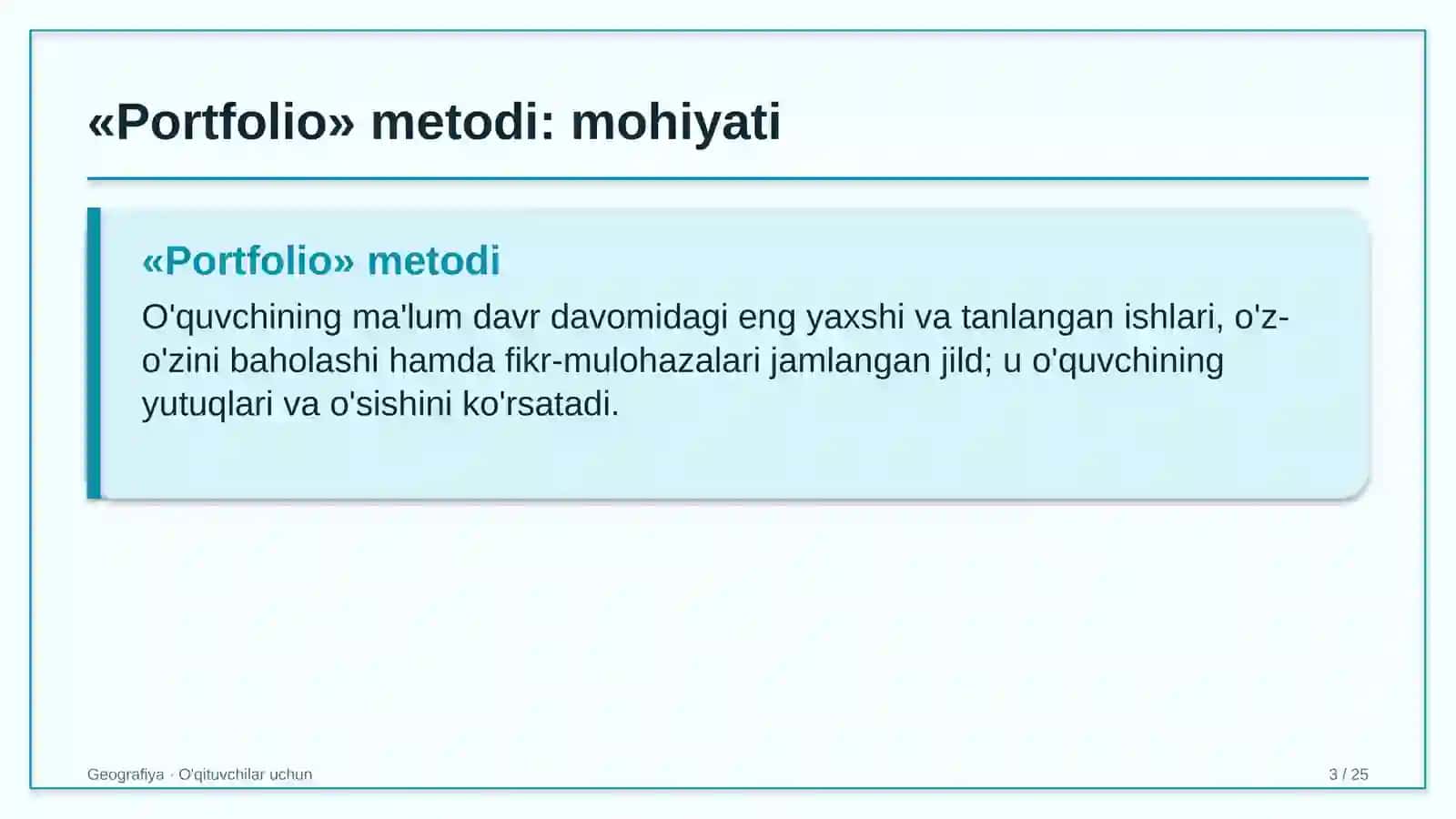 geografiya darslarida portfolio metodidan foydalanish 1741 3