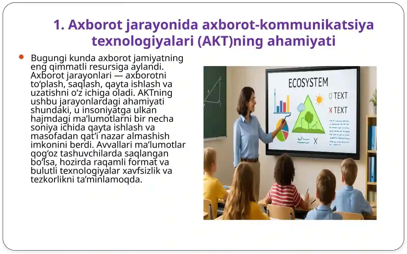 Axborot kommunikasiya texnalogiyalarni talim jarayonida qo'llash. 3