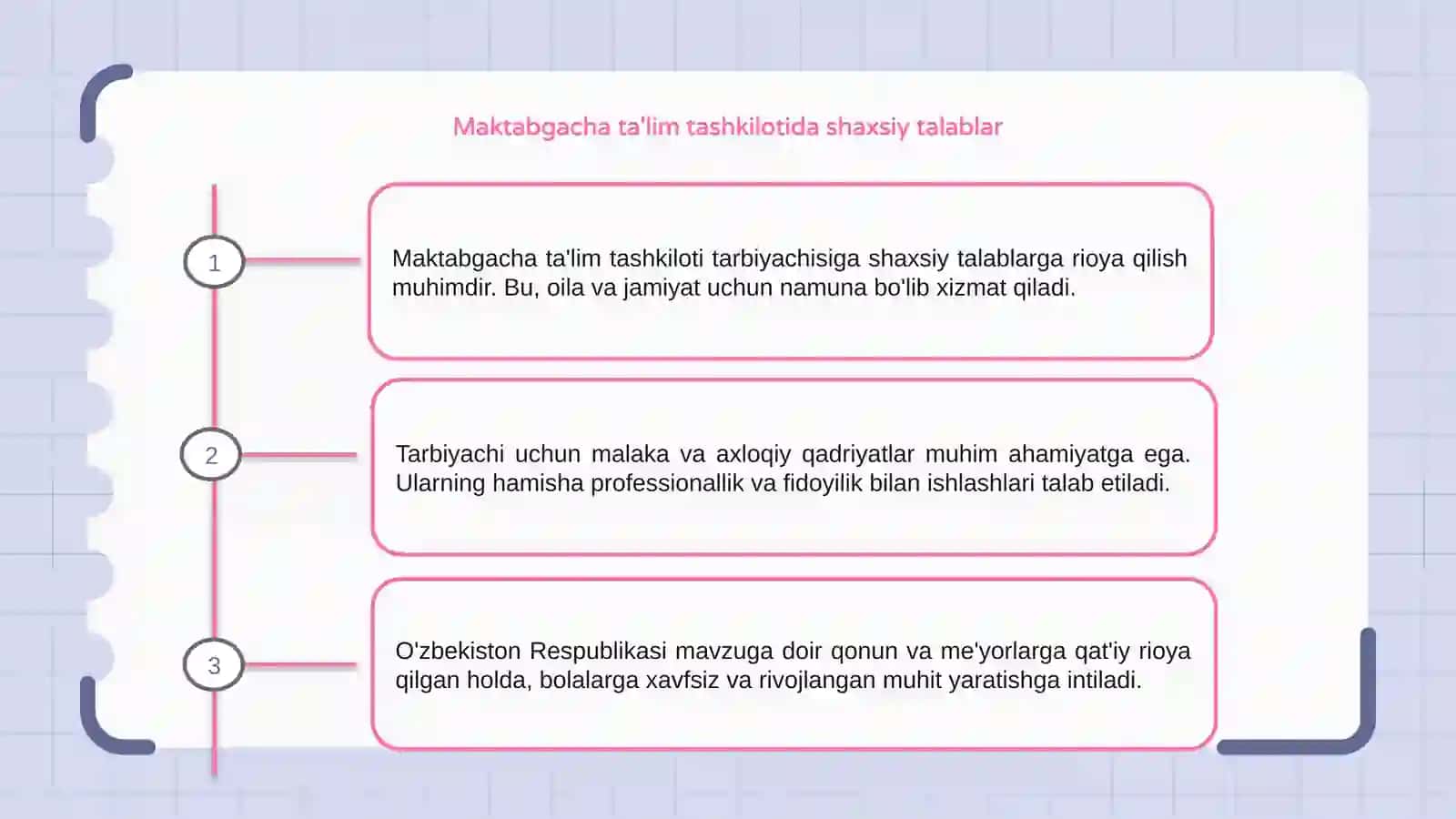 Shaxsiy talablar tarbiyachisi 3