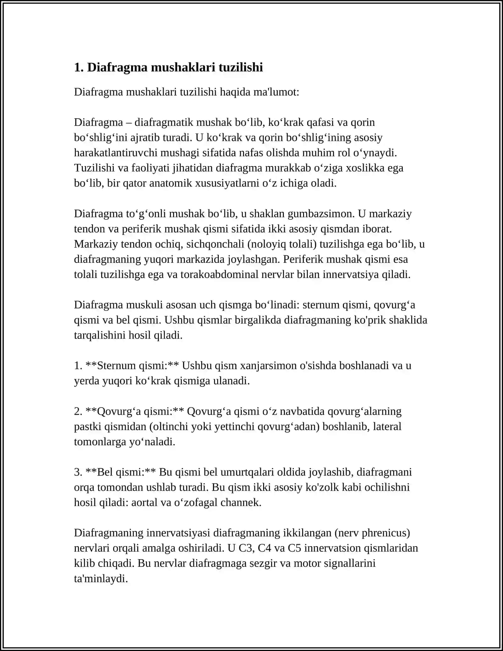 DIAFRAGMA MUSHAKLARI FIZIOLOGIYASI 3