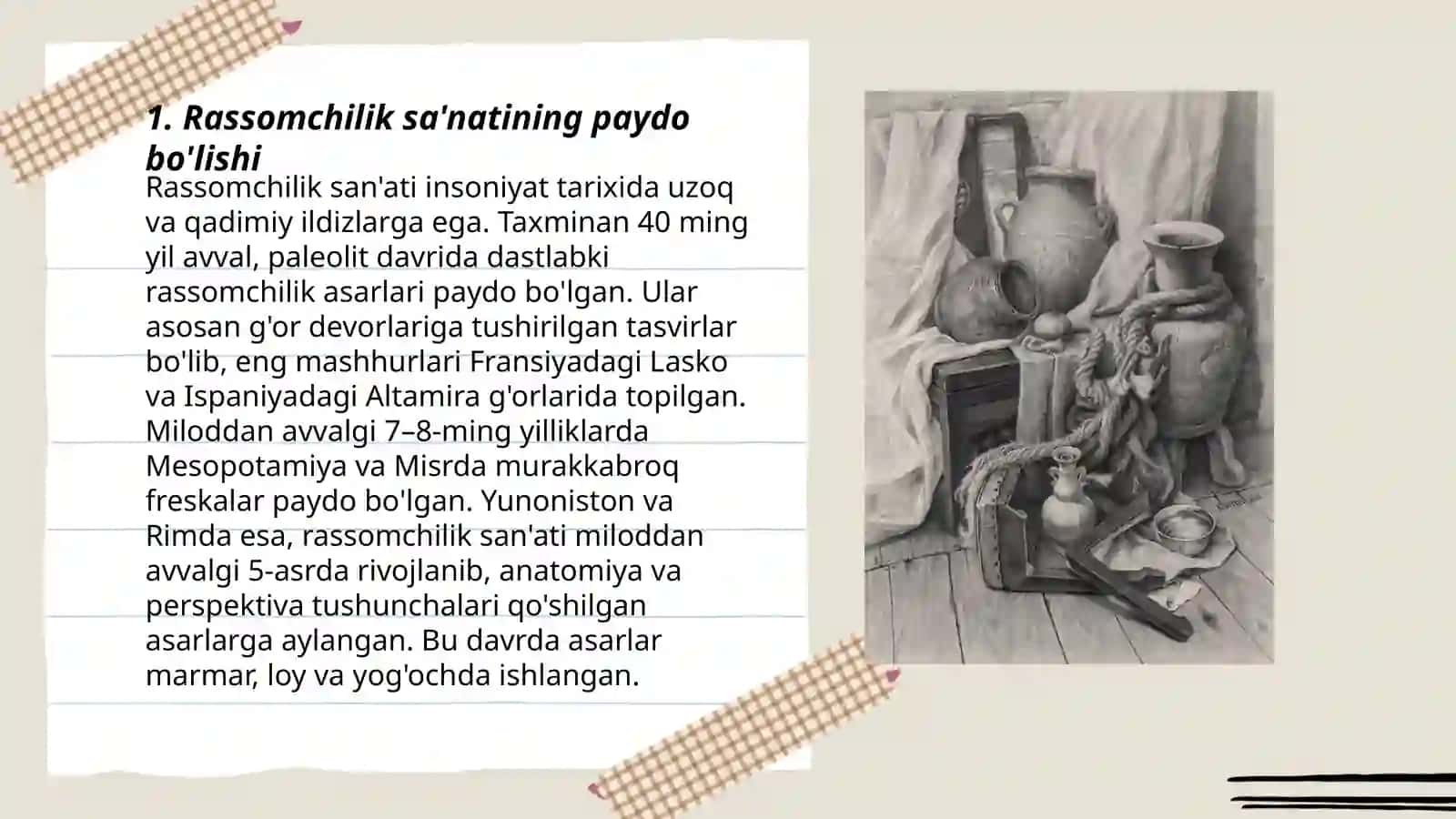 Rassomchilik sa'nati, tarixi va rivojlanishi 3