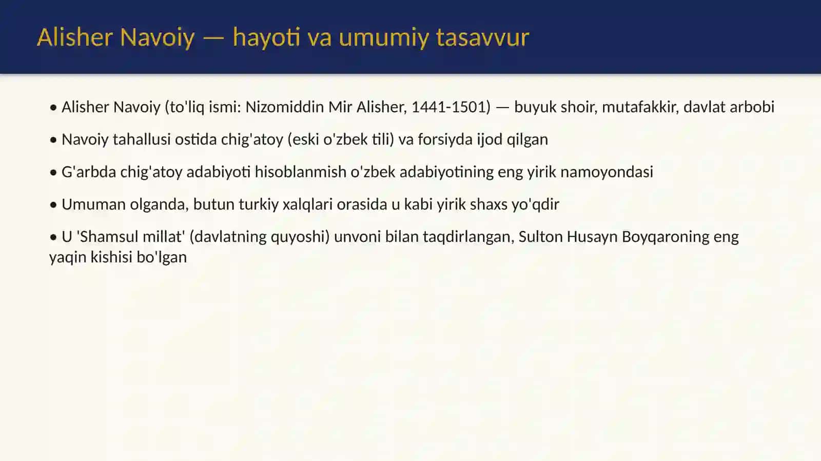 Alisher Navoiy — ulug' mutafakkir 3