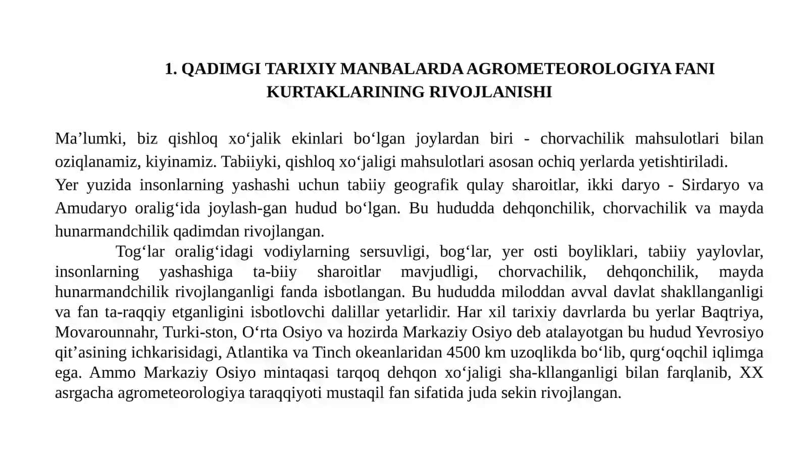 MAVZU. AGROMETEOROLOGIYA FANINING RIVOJLANISH TARIXI 3