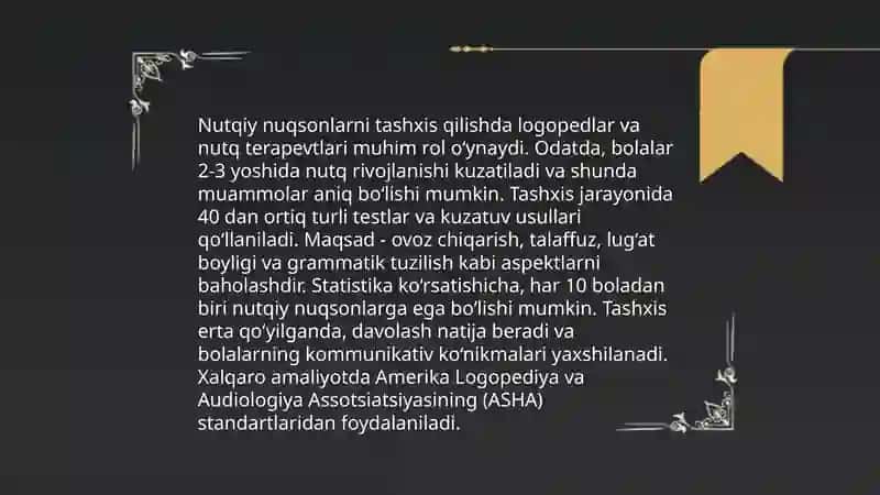 Bolalarda umumiy va nutqiy nuqsonni tuzatish hamda bolalarning nutqiy faoliyatini rivojlantirishga yoʻnaltirilgan maxsus metodik va usullarni qoʻllash 3
