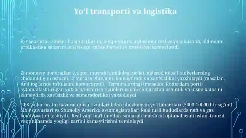 Neft-gazkondensatini uzatish sanoatdagi yangi zamonaviy texnologiyalar 3