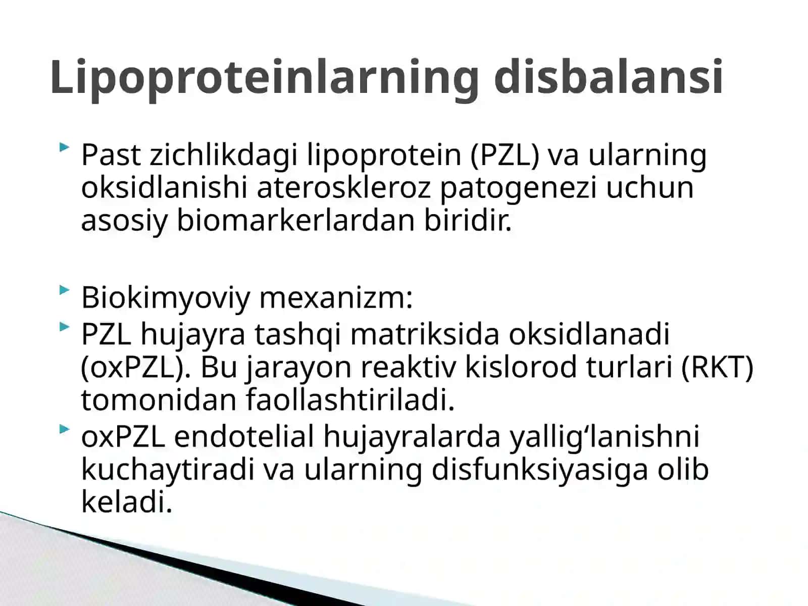 Aterosklerozning kelib chiqishining biokimyoviy asoslari 3