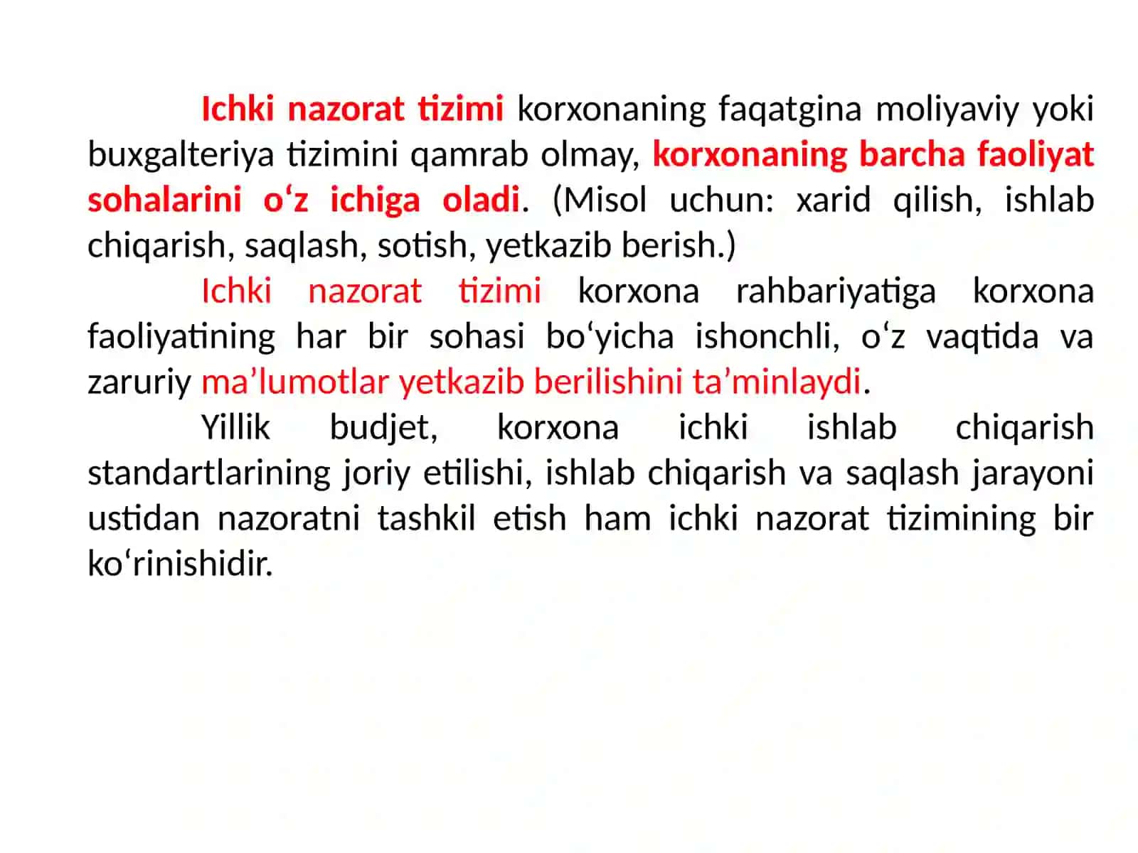 Buxgalteriya hisobi va ichki nazorat tizimlarni auditorlik baholash 3