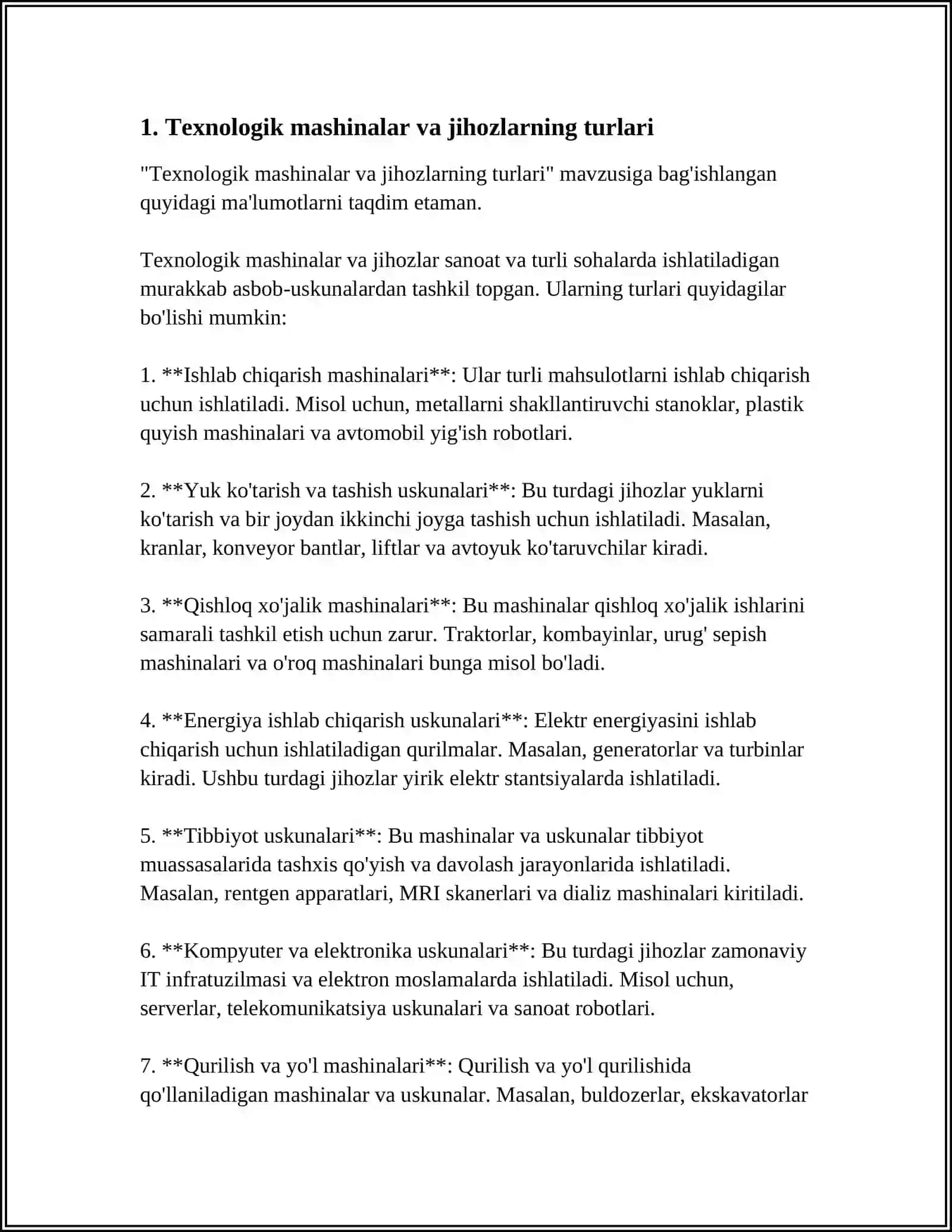NAMANGAN MUHANDISLIK QURILISH INSTITUTI TEXNALOGIK MASHINALAR VA JIHOZLAR 3