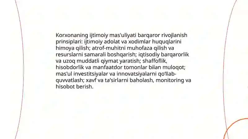 Barqaror rivojlanish va korxonaning ijtimoiy funksiyasi 3
