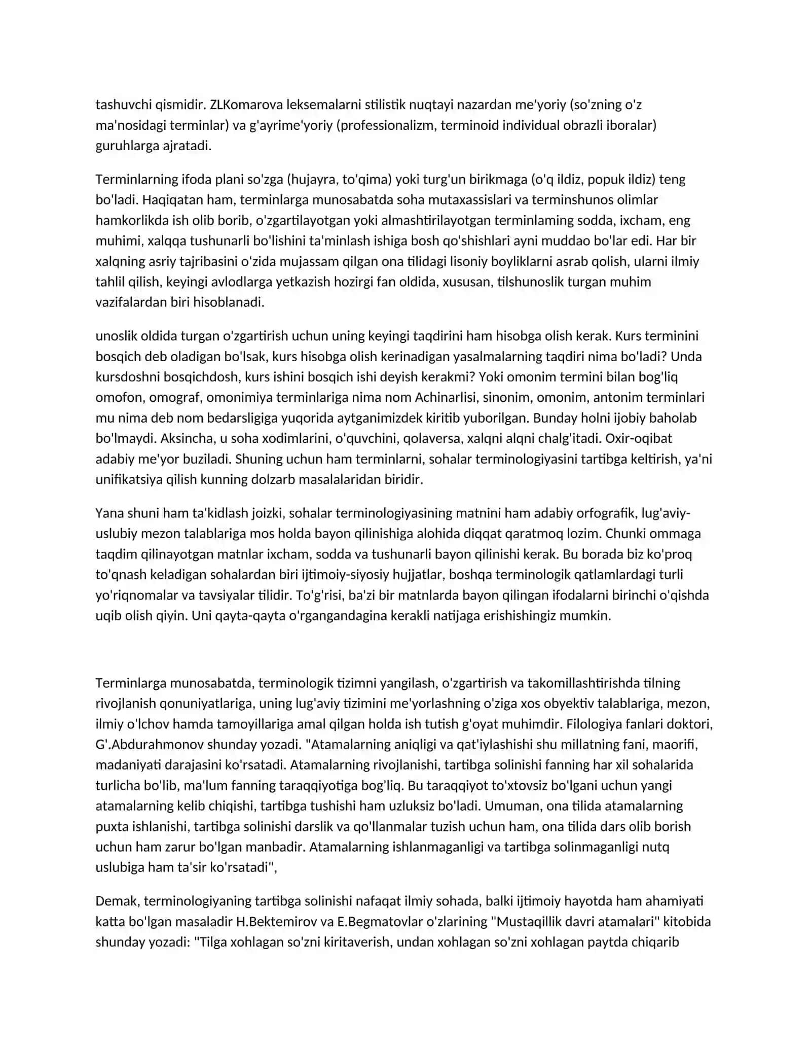 Terminologiya fanining obyekti, maqsadi va vazifalari 3